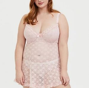 Torrid Light Pink Underwire Babydoll